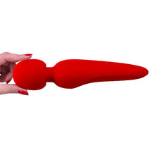 Aparat de masaj tip Hitachi PRETTY LOVE Meredith, 7 funcții de vibrație, design elegant, rezistent la apă, din silicon moale, culoare roșu