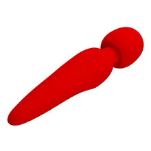 Aparat de masaj tip Hitachi PRETTY LOVE Meredith, 7 funcții de vibrație, design elegant, rezistent la apă, din silicon moale, culoare roșu
