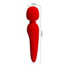 Aparat de masaj tip Hitachi PRETTY LOVE Meredith, 7 funcții de vibrație, design elegant, rezistent la apă, din silicon moale, culoare roșu