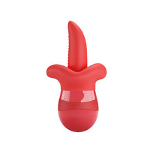 Stimulator clitoris PRETTY LOVE Obelia, cu 10 funcții de vibrație, simulare sex oral, material fin și realist, culoare roșu, 13.8 cm