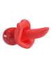 Stimulator clitoris PRETTY LOVE Obelia, cu 10 funcții de vibrație, simulare sex oral, material fin și realist, culoare roșu, 13.8 cm