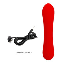 Vibrator PRETTY LOVE Prescott, design elegant, 12 funcții de vibrație, funcție de memorie, din silicon moale, culoare roșu