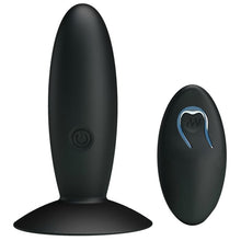 Plug anal electric PRETTY LOVE, cu telecomanda, din silicon, cu 12 functii de vibrare, negru