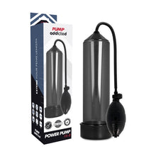 Pompa manuala PUMP ADDICTED - Power RX3 BLACK,  pentru marirea penisului si imbunatatirea performantelor sexuale, ajustabila, cu masturbator, culoare neagra, 23 cm