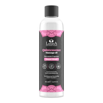 Ulei de masaj LUXURIA Quintessence Sugar Cloud, cu vitamina E și feromoni, cu aromă dulce, 150 ml