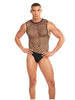 Set lenjerie erotica barbati Rainbow Party, 2 piese, negru, S/M