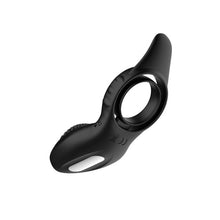 Inel pentru penis B-SERIES Penis Ring Licking Vibrations, cu telecomandă și stimulator cu funcție de simulare sex oral, negru
