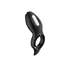 Inel pentru penis B-SERIES Penis Ring Licking Vibrations, cu telecomandă și stimulator cu funcție de simulare sex oral, negru