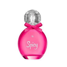Set Parfum afrodisiac Obsessive Spicyness, cu feromoni, 30 ml si Bila efervescenta afrodisiaca, Obsessive Spicyness, cu feromoni, 100 gr