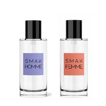 Set Parfum afrodisiac SMAK Men Attract, cu feromoni, pentru barbati, 50 ml si Parfum afrodisiac SMAK Attractive, cu feromoni, pentru femei, 50 ml