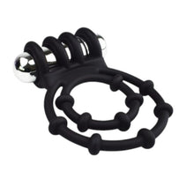 Inel vibrator RevRings - Double Vibrating Cock Ring, pentru imbunatatirea performatelor sexuale, Negru