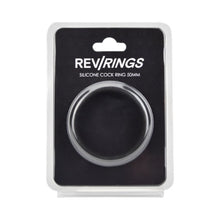 Inel pentru penis RevRings - Cock Ring , pentru stimularea erectiei, din silicon, negru, 50mm