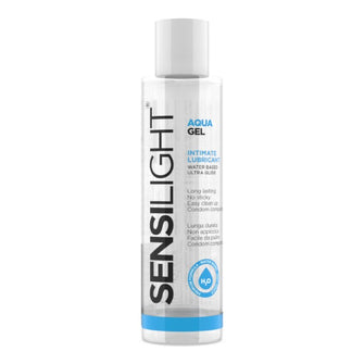 Lubrifiant SENSILIGHT Aqua Gel, pe bază de apă, cu efect de lungă durată, compatibil cu prezervative, 150 ml