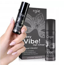 Gel ORGIE Sexy Vibe! Liquid Vibrator - High Voltage, pentru stimulare clitoris si excitare, efect incalzire si furnicaturi, negru, 15 ml