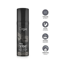 Gel ORGIE Sexy Vibe! Liquid Vibrator - High Voltage, pentru stimulare clitoris si excitare, efect incalzire si furnicaturi, negru, 15 ml