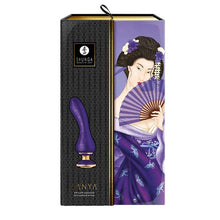 Vibrator Shunga - Sanya Purple, cu lumini sincronizate, silentios si discret, 10 functii de vibrare,18.5 cm, mov