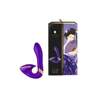 Vibrator Shunga - Soyo Purple, o stimulare perfecta a clitorisului si punctului G, 17 cm, mov