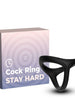 Inel pentru penis ARMONY - Tresor, dublu, pentru stimularea erectiei, din silicon, negru
