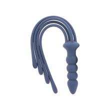 Plug anal cu bici TABOOM - Whip & Plug, din silicon, albastru