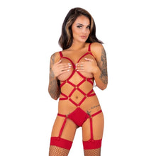 Lenjerie set 2 piese LivCo Corsetti Fashion - THIARA, culoare rosie, S/M