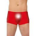 Boxeri sexy SOFTLINE Shorts 4515, lenjerie erotică pentru bărbați cu secțiune frontală din plasă, culoare roșu, mărime M