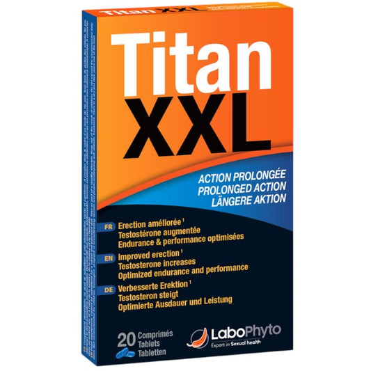 Capsule TITAN XXL, LaboPhyto, erectie puternica si stimulare libidou si dorinta sexuala,20 capsule
