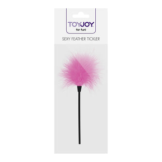 Puf de gadilat ToyJoy - Basics Sexy Feather Tickler, roz