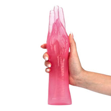 Dildo TOYZ4LOVERS Mania, pentru penetrare vaginala sau anala tip fisting, lungime 28 cm, culoare roz transparent