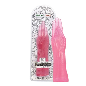 Dildo TOYZ4LOVERS Mania, pentru penetrare vaginala sau anala tip fisting, lungime 28 cm, culoare roz transparent