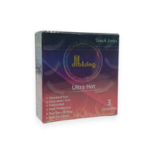 Prezervative subțiri DIBLONG Ultra Hot, cu efect de încălzire, lubrifiate, din latex, 52 ± 2 mm, 3 buc