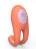 Vibrator pentru cupluri INTOYOU Lovit, control prin telecomandă, 10 funcții de vibrație, din silicon moale, rezistent la apă, portocaliu, 11.5 cm