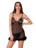 Lenjerie 2 piese LivCo Corsetti Fashion - ZERUNAM, din dantela, culoare neagra, marime S/M