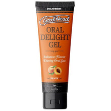 Gel pentru sex oral, GoodHead Oral Delight, aroma intensa de Piersica (Peach), 113 g