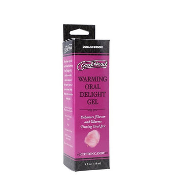 Gel pentru sex oral, GoodHead Warming Oral Delight, cu efect de incalzire, aroma de Vata de Zahar (Cotton Candy), 118 ml