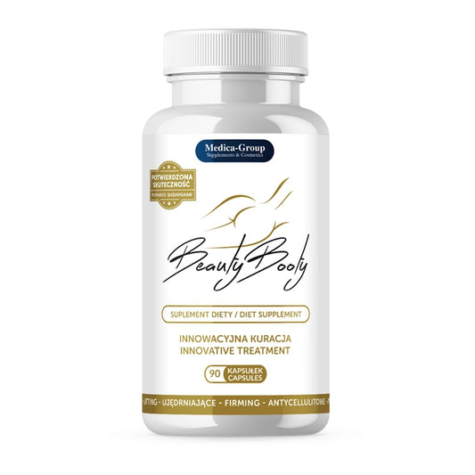 Capsule MEDICA-GROUP Beauty Booty, pentru ridicarea, conturarea și fermitatea feselor, cu maca și ginkgo biloba, 90 buc