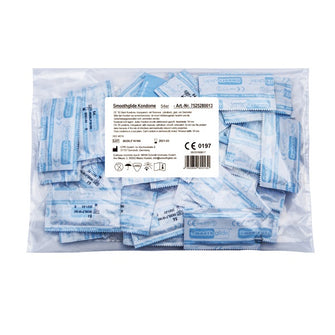 Prezervative lubrifiate SmoothGLide, marime 54 mm, din latex, 50 buc