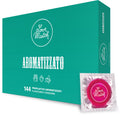 Prezervative LOVE MATCH Aromatizzato, din latex, cu arome de ciocolată, căpșuni și banane, diametru 53 mm, 144 buc