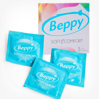 Prezervative profesionale Beppy Soft & Comfort, cu lubrifiant siliconic nespermicid, 3 buc