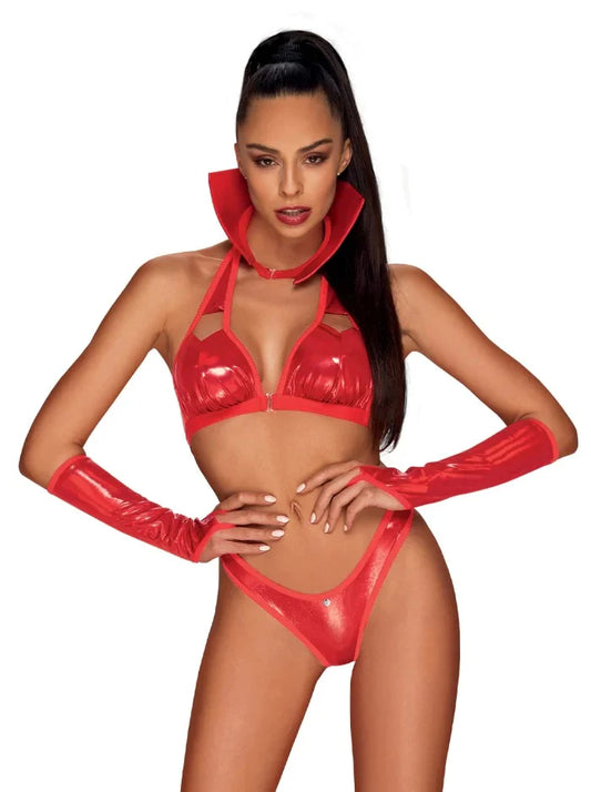 Costum sexy Obsessive Vampines, rosu, S/M
