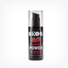 Lubrifiant Eros Power Fruit, foarte alunecos, pe baza mixta, aroma Capsuni, 125 ml