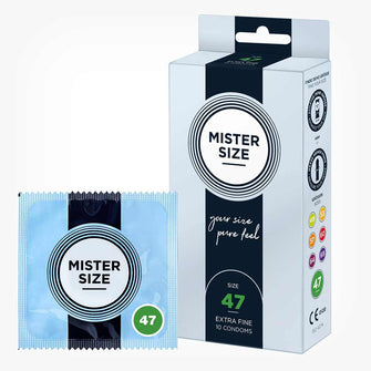 Prezervative ultra subtiri, Mister Size, marime 47 mm, 1 cutie x 10 buc