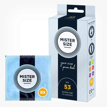 Prezervative ultra subtiri, Mister Size, marime 53 mm, 1 cutie x 10 buc
