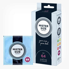 Prezervative ultra subtiri, Mister Size, marime 64 mm, 1 cutie x 10 buc