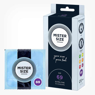 Prezervative ultra subtiri, Mister Size, marime 69 mm, 1 cutie x 10 buc