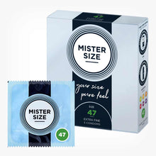 Prezervative ultra subtiri, Mister Size, marime 47 mm, 1 cutie x 3 buc