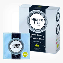 Prezervative ultra subtiri, Mister Size, marime 49 mm, 1 cutie x 3 buc