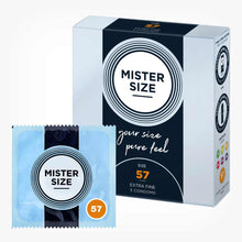 Prezervative ultra subtiri, Mister Size, marime 57 mm, 1 cutie x 3 buc