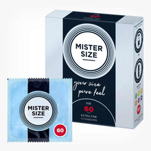 Prezervative ultra subtiri, Mister Size, marime 60 mm, 1 cutie x 3 buc