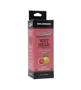 Spray pentru sex oral, GoodHead WET Head - Dry Mouth, umiditate instantanee, cu aroma de Pink Lemonade, 59 ml