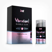 Gel Intt Vibration! Bubble Gum, pentru stimulare si excitare, cu efect de incalzire, Unisex, 15 ml
